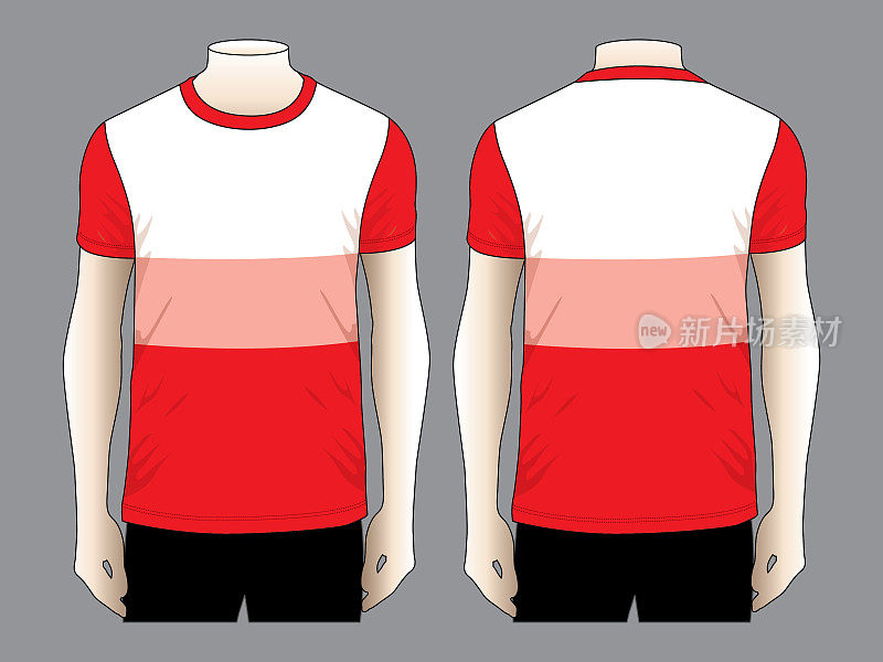 T-Shirt Design Vector (white / Red)
